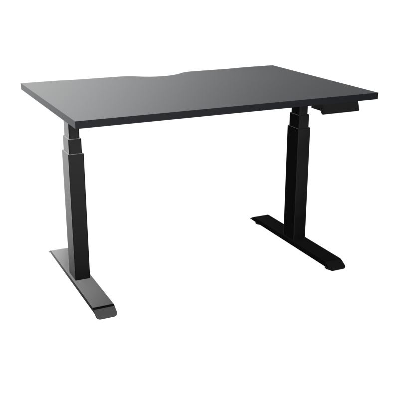 AXEL 2 BUREAU RECT L120XP80 ECHANCRURE - MOTORISE - 4 UTILLISATEURS x 2 MEM + USB   R9 SG