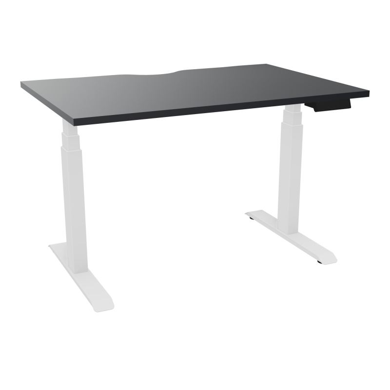 AXEL 2 BUREAU RECT L120XP80 ECHANCRURE - MOTORISE - 4 UTILLISATEURS x 2 MEM + USB   R9 SO