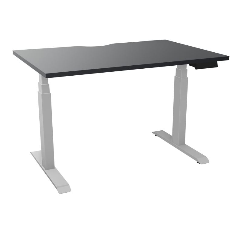 AXEL 2 BUREAU RECT L120XP80 ECHANCRURE - MOTORISE - 4 UTILLISATEURS x 2 MEM + USB   R9 Z4