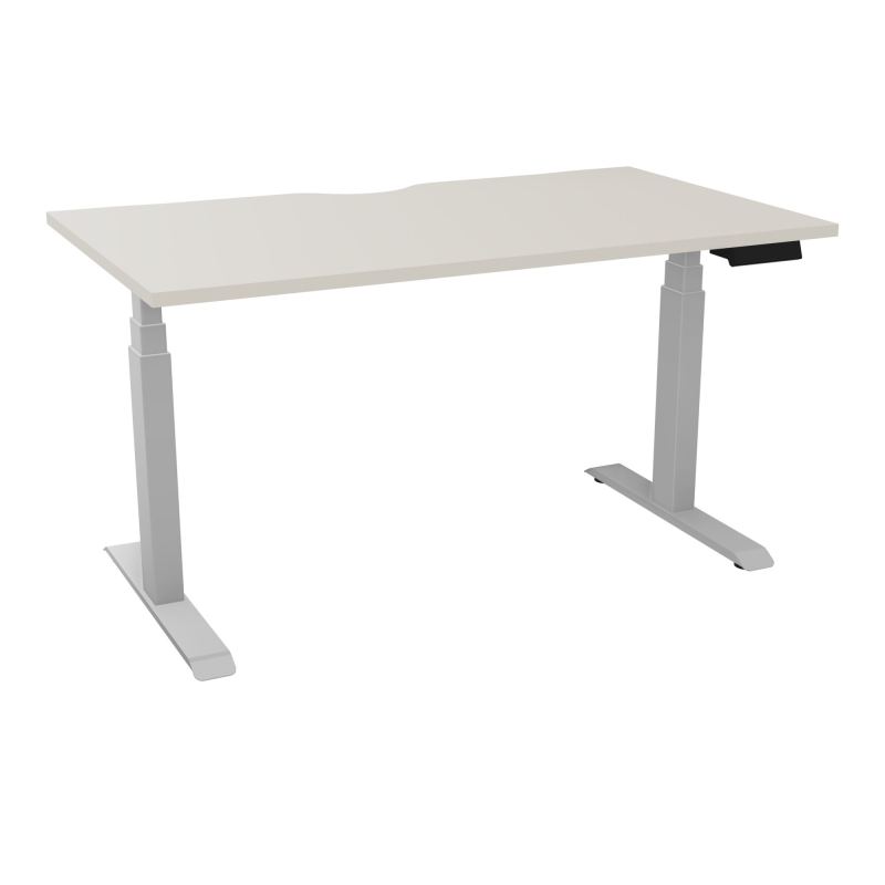 AXEL 2 BUREAU RECT L140XP80 ECHANCRURE - MOTORISE - 4 UTILLISATEURS x 2 MEM + USB   N5 Z4
