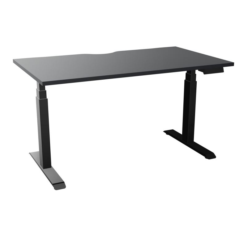 AXEL 2 BUREAU RECT L140XP80 ECHANCRURE - MOTORISE - 4 UTILLISATEURS x 2 MEM + USB   R9 SG