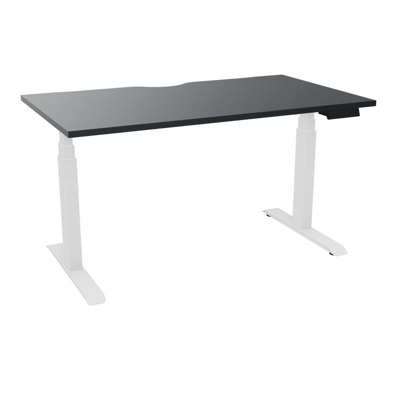 AXEL 2 BUREAU RECT L140XP80 ECHANCRURE - MOTORISE - 4 UTILLISATEURS x 2 MEM + USB   R9 SO