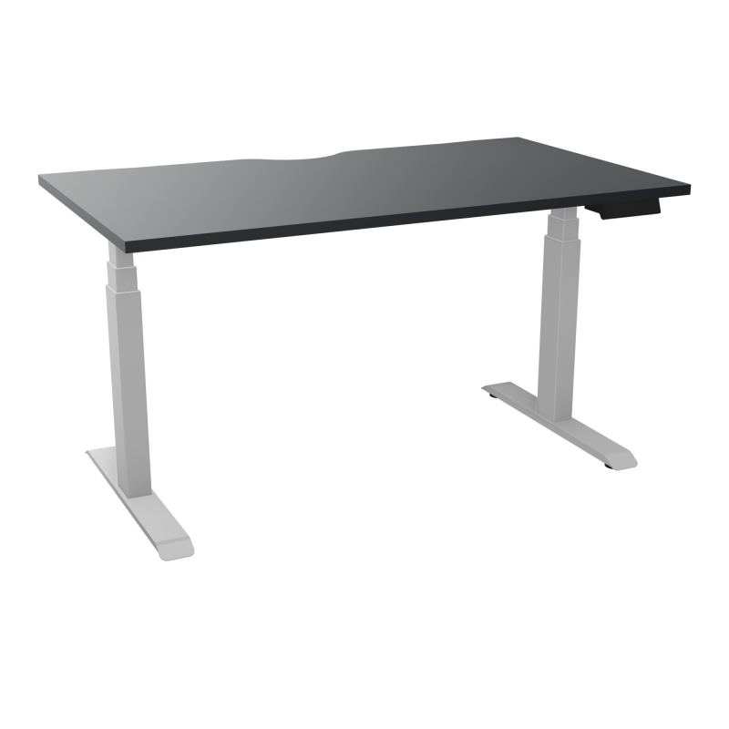 AXEL 2 BUREAU RECT L140XP80 ECHANCRURE - MOTORISE - 4 UTILLISATEURS x 2 MEM + USB   R9 Z4