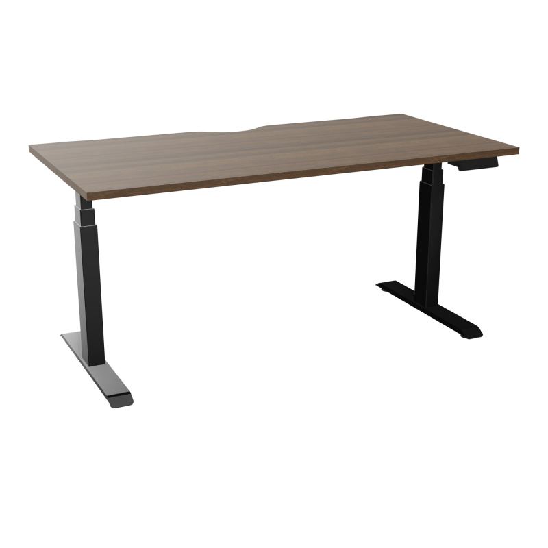 AXEL 2 BUREAU RECT L160XP80 ECHANCRURE - MOTORISE - 4 UTILLISATEURS x 2 MEM + USB   N6 SG