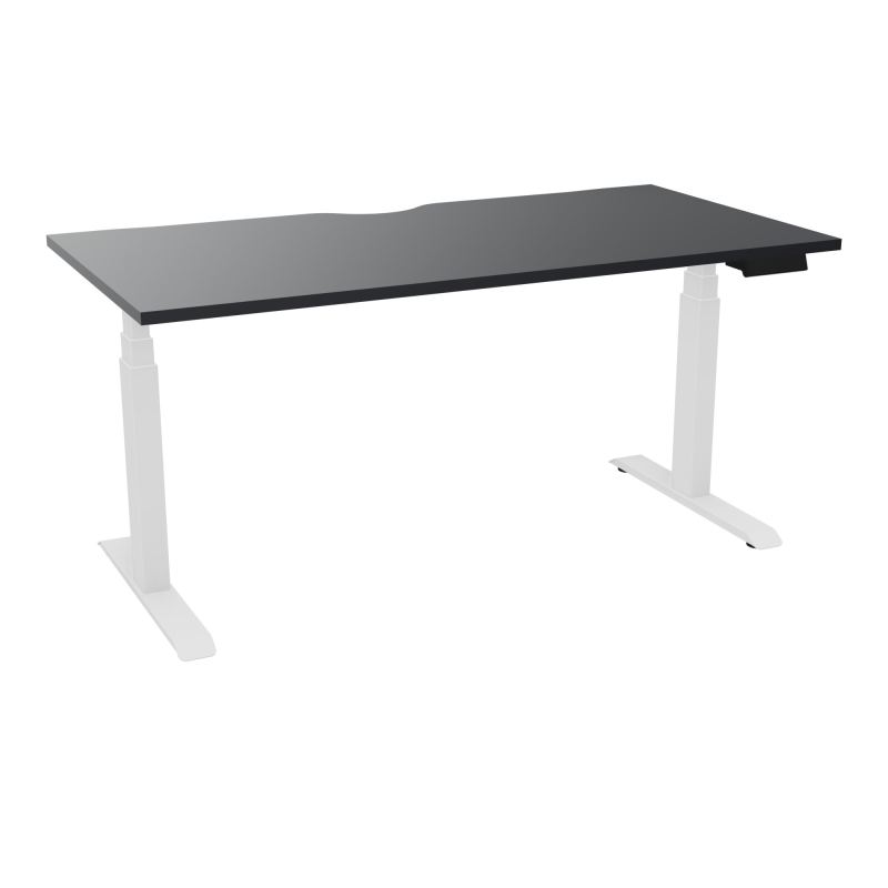 AXEL 2 BUREAU RECT L160XP80 ECHANCRURE - MOTORISE - 4 UTILLISATEURS x 2 MEM + USB   R9 SO