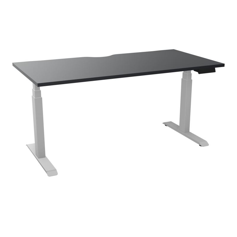AXEL 2 BUREAU RECT L160XP80 ECHANCRURE - MOTORISE - 4 UTILLISATEURS x 2 MEM + USB   R9 Z4