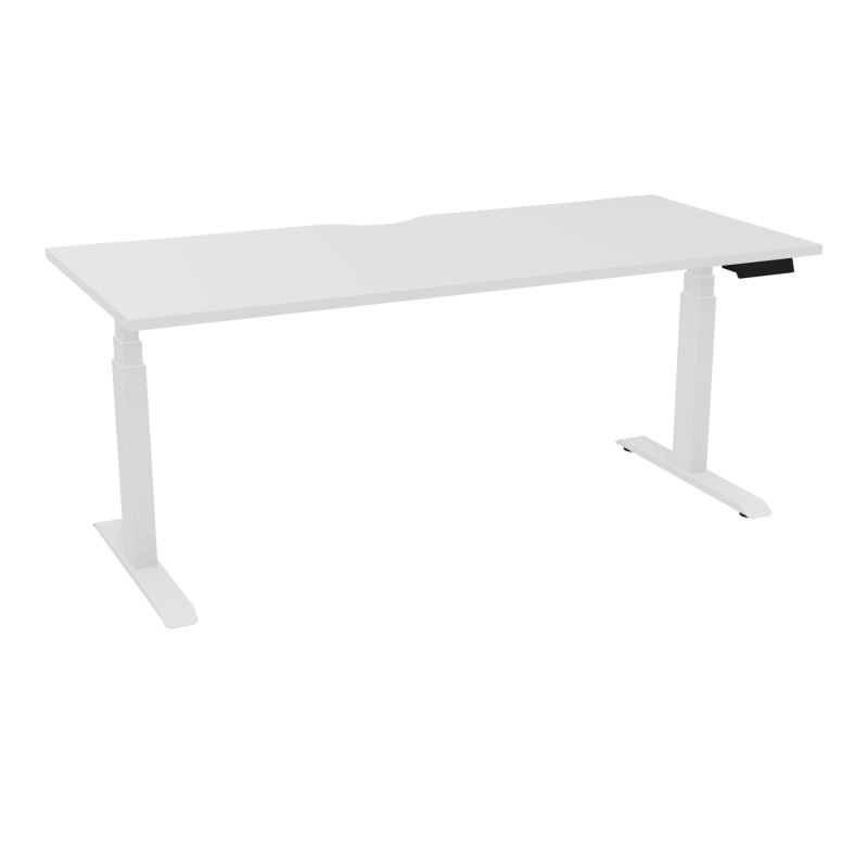 AXEL 2 BUREAU RECT L180XP80 ECHANCRURE - MOTORISE - 4 UTILLISATEURS x 2 MEM + USB   MG SO