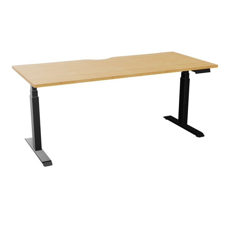 AXEL 2 BUREAU RECT L180XP80 ECHANCRURE - MOTORISE - 4 UTILLISATEURS x 2 MEM + USB   R5 SG