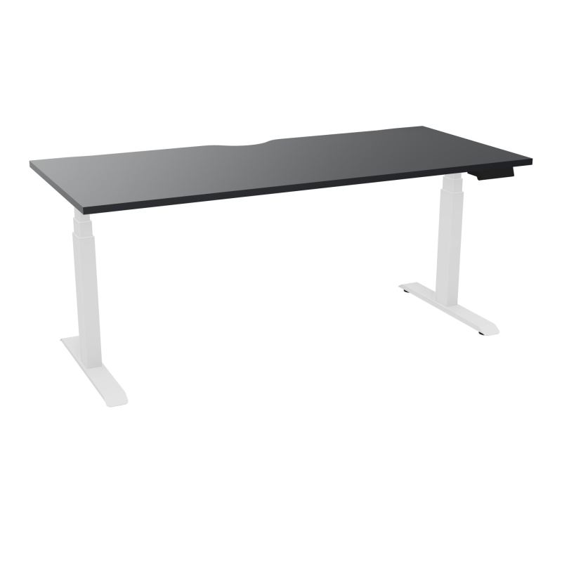 AXEL 2 BUREAU RECT L180XP80 ECHANCRURE - MOTORISE - 4 UTILLISATEURS x 2 MEM + USB   R9 SO