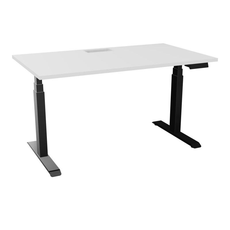 AXEL 2 BUREAU RECT 140X80+DECOUPE TRAPPE + GOUL -MOTORISE - 4 UTILLISATEURS x 2 MEM + USB