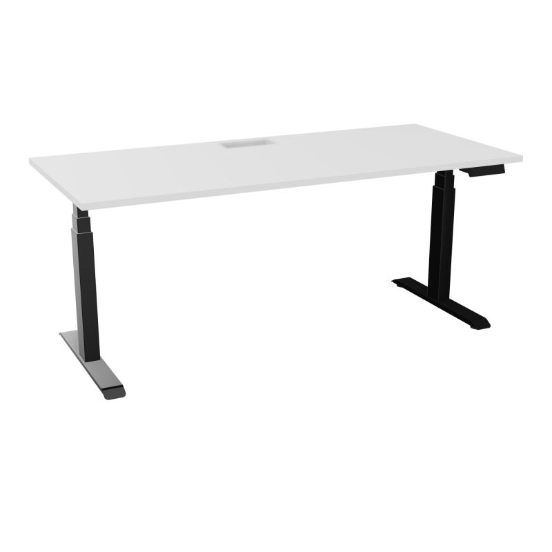 AXEL 2 BUREAU RECT 180X80+DECOUPE TRAPPE + GOUL -MOTORISE - 4 UTILLISATEURS x 2 MEM + USB