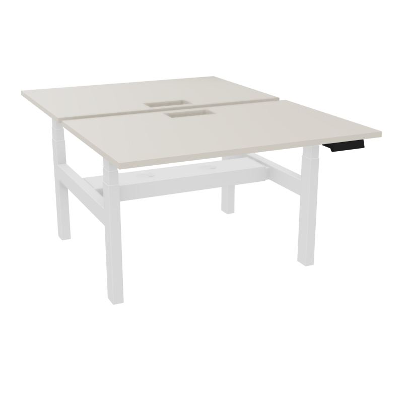 AXEL 2 BENCH 2 x RECT L120XP80 DECOUPE TRAPPE + GOUL - MOTORISE - 4 UTILLISATEURS x 2 MEM