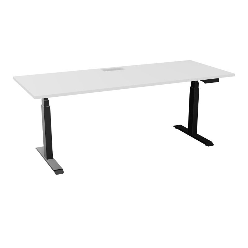AXEL 2 BUREAU RECT 200X80+DECOUPE TRAPPE + GOUL -MOTORISE - 4 UTILLISATEURS x 2 MEM + USB