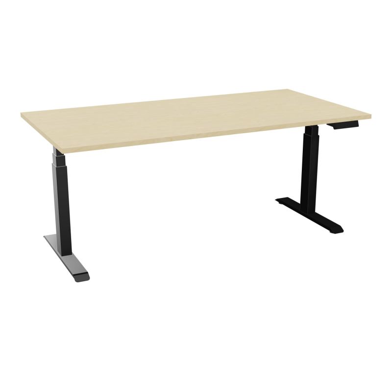 AXEL 2 BUREAU RECT 180X90 PPOBT - MOTORISE - 4 UTILLISATEURS x 2 MEM + USB    N8 SG