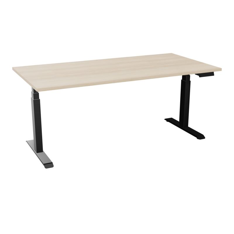 AXEL 2 BUREAU RECT 180X90 PPOBT - MOTORISE - 4 UTILLISATEURS x 2 MEM + USB    RZ SG
