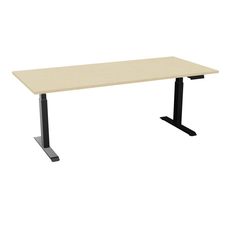 AXEL 2 BUREAU RECT 200X90 PPOBT - MOTORISE - 4 UTILLISATEURS x 2 MEM + USB    N8 SG