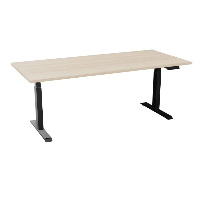 AXEL 2 BUREAU RECT 200X90 PPOBT - MOTORISE - 4 UTILLISATEURS x 2 MEM + USB    RZ SG