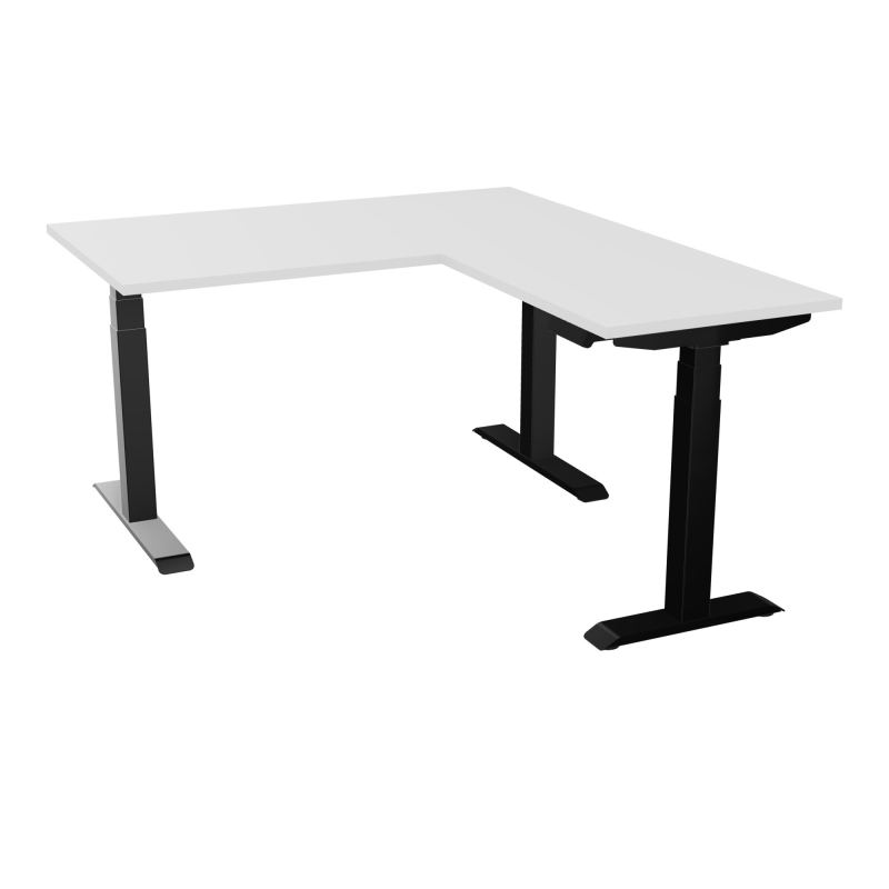 AXEL 2 BUREAU RECT 140x80 PP OBT + RT 60X80 - MOTORISE - 4 UTILLISATEURS x 2 MEM + USB