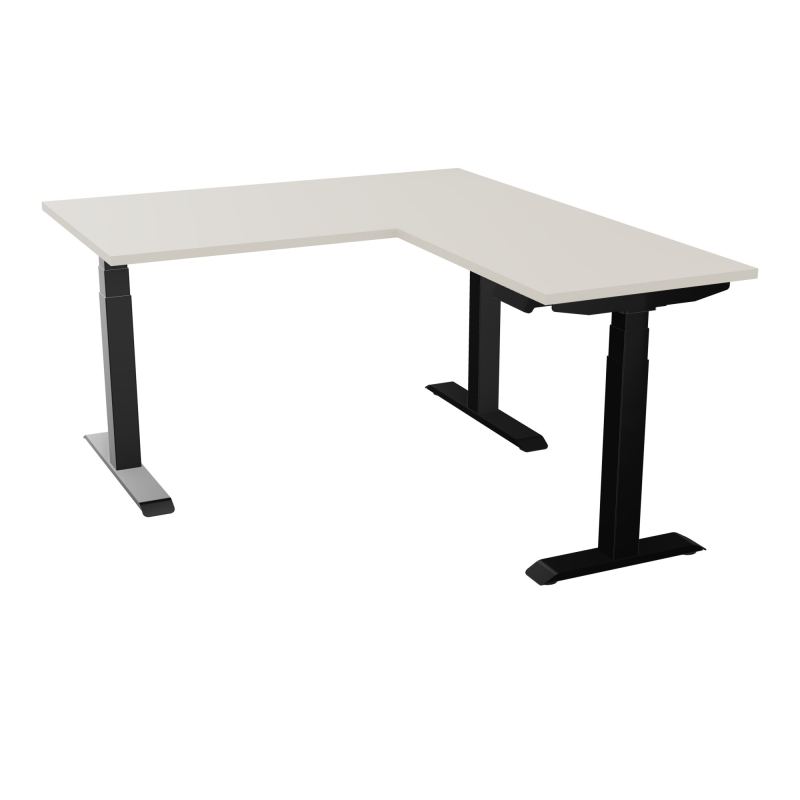 AXEL 2 BUREAU RECT 140x80 PPOBT + RT 60X80 - MOTORISE - 4 UTILLISATEURS x 2 MEM + USB