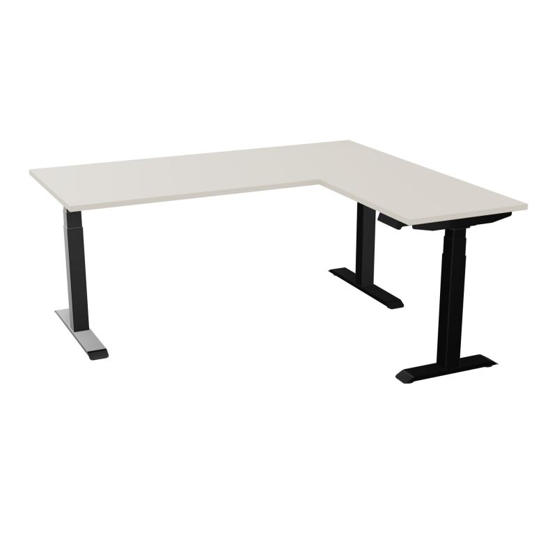 AXEL 2 BUREAU RECT 180x80 PPOBT + RT 60X80 - MOTORISE - 4 UTILLISATEURS x 2 MEM + USB