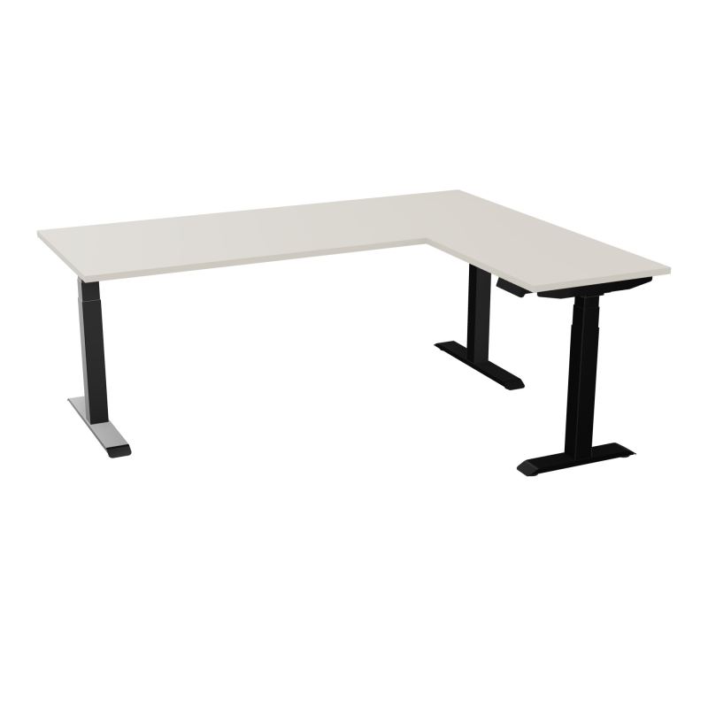 AXEL 2 BUREAU RECT 200x80 PPOBT + RT 60X80  - MOTORISE - 4 UTILLISATEURS x 2 MEM + USB N