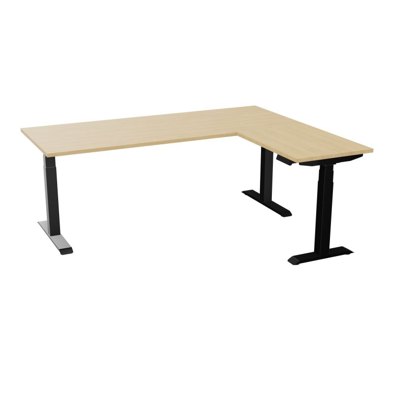 AXEL 2 BUREAU RECT 200x80 PP OBT + RT 60X80  - MOTORISE - 4 UTILLISATEURS x 2 MEM + USB R1