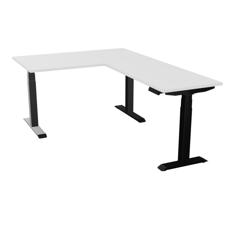 AXEL 2 BUREAU RECT 140x80 PP OBT + RT 60X120 - MOTORISE - 4 UTILLISATEURS x 2 MEM + USB