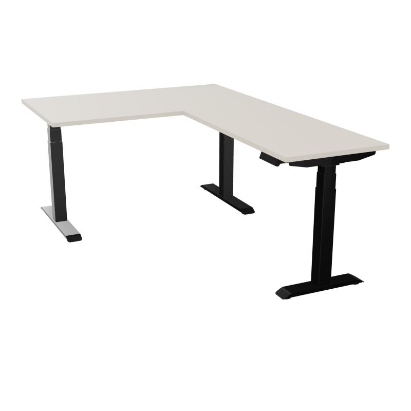 AXEL 2 BUREAU RECT 140x80 PPOBT + RT 60X120 - MOTORISE - 4 UTILLISATEURS x 2 MEM + USB