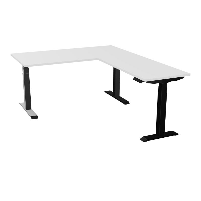 AXEL 2 BUREAU RECT 160x80 PP OBT + RT 60X120 - MOTORISE - 4 UTILLISATEURS x 2 MEM + USB