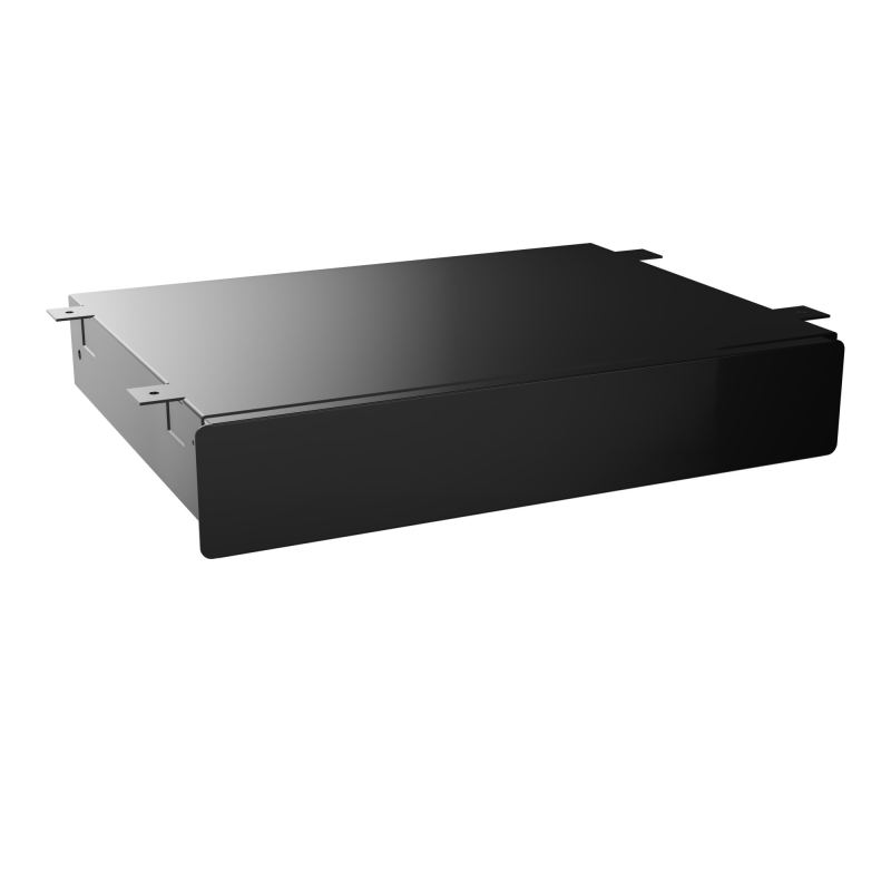 TIROIR METAL V3 L37 P27+PLUMIER SOUS PLAN TRAVAIL P70/P80 NOIR SATINE RAL9005 SG