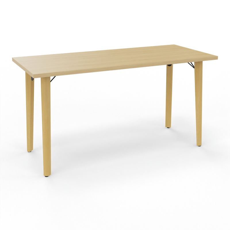 ROBIN T RECT L140 P60 PRE-PERCE OBT PIEDS PLATINE HETRE/METAL R1 SG MS
