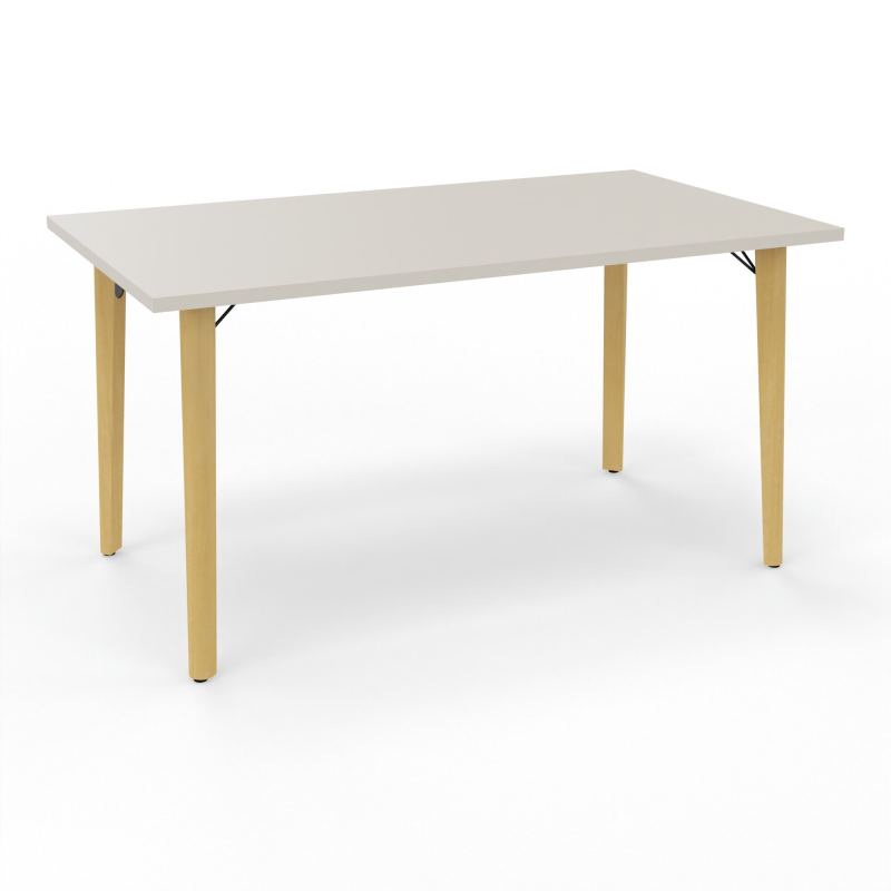 ROBIN T RECT L140 P80 PRE-PERCE OBT PIEDS PLATINE HETRE/METAL N5 SG MS