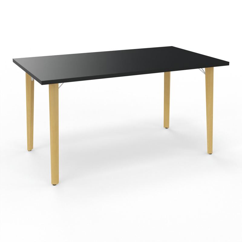 ROBIN T RECT L140 P80 PRE-PERCE OBT PIEDS PLATINE HETRE/METAL R9 SO MS