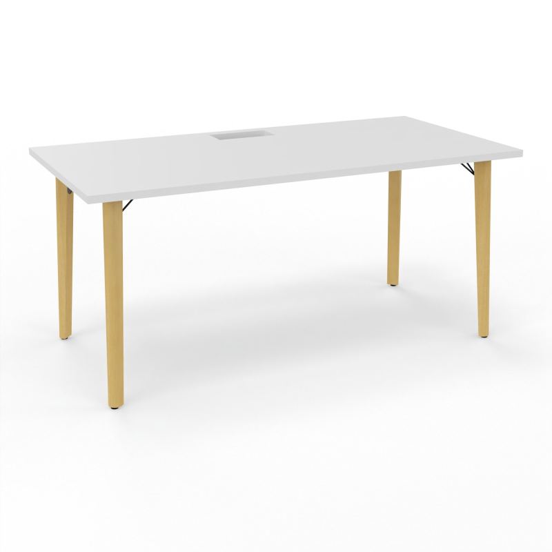 ROBIN T RECT L160 P80 DECOUPETRAPPE SIMPLE ACCES PIEDS PLATINE HETRE/METAL + GOULOTTE MG