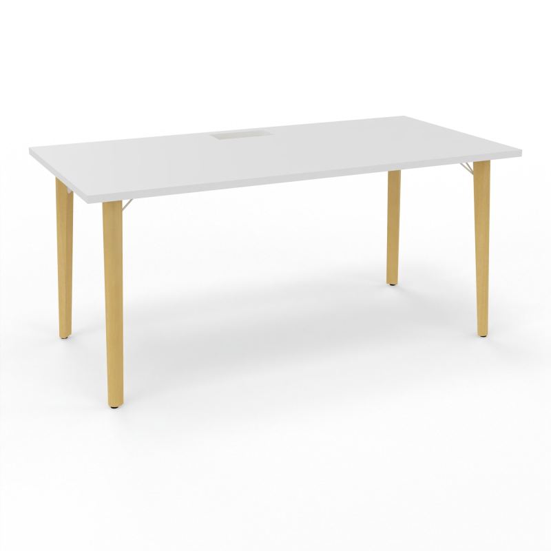 ROBIN T RECT L160 P80 DECOUPE TRAPPE SIMPLE ACCES PIEDS PLATINE HETRE/METAL + GOULOTTE MG