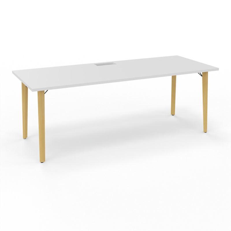 ROBIN T RECT L200 P80 DECOUPE TRAPPE SIMPLE ACCES PIEDS PLATINE HETRE/METAL + GOULOTTE MG