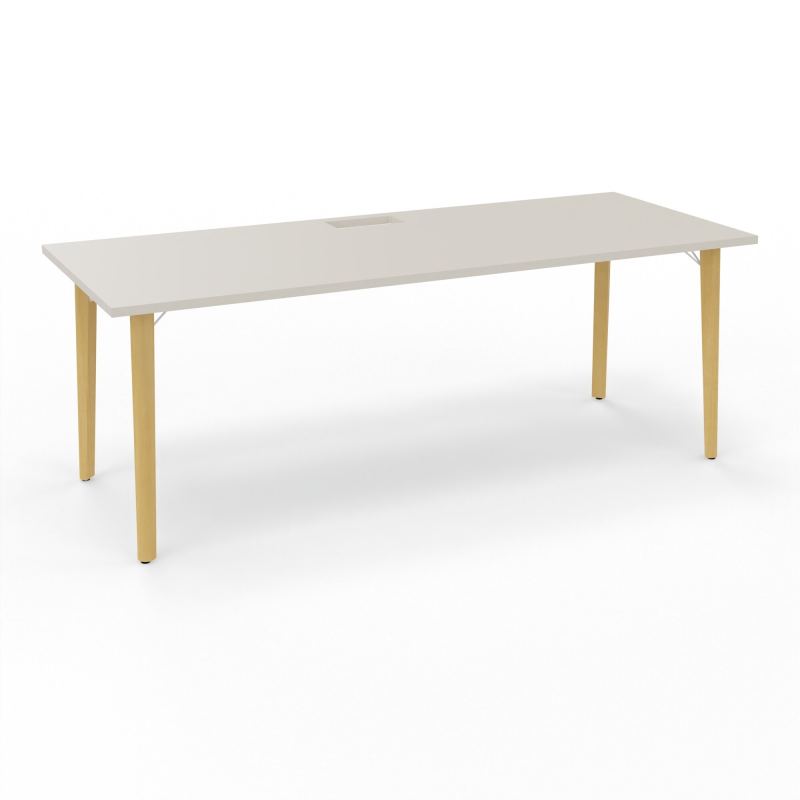 ROBIN T RECT L200 P80 DECOUPE TRAPPE SIMPLE ACCES PIEDS PLATINE HETRE/METAL + GOULOTTE N5