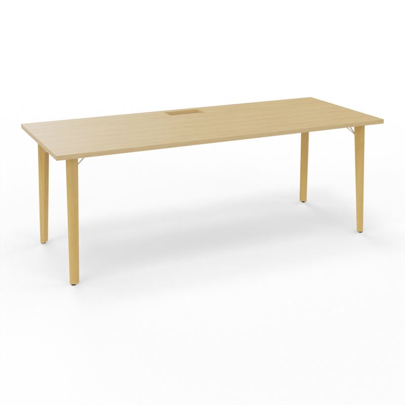 ROBIN T RECT L200 P80 DECOUPE TRAPPE SIMPLE ACCES PIEDS PLATINE HETRE/METAL + GOULOTTE R1