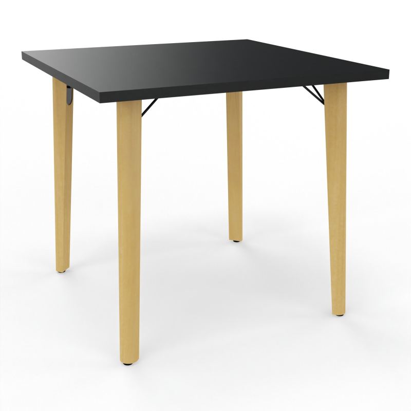 ROBIN TABLE REU H73,5 L80X80CM PRE PERCE OBT AU CENTRE R9 SG MS