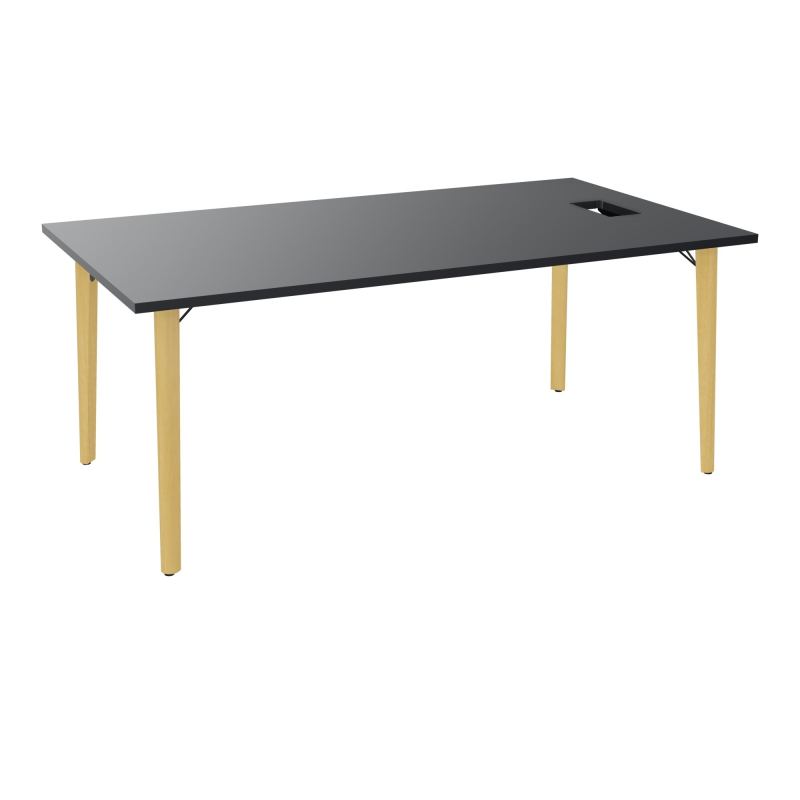 ROBIN T RECT L180xP100 PERCETRAPPE LATERALE SIMPLE ACCES PIED HETRE/METAL+GOULOTTE R9 SG