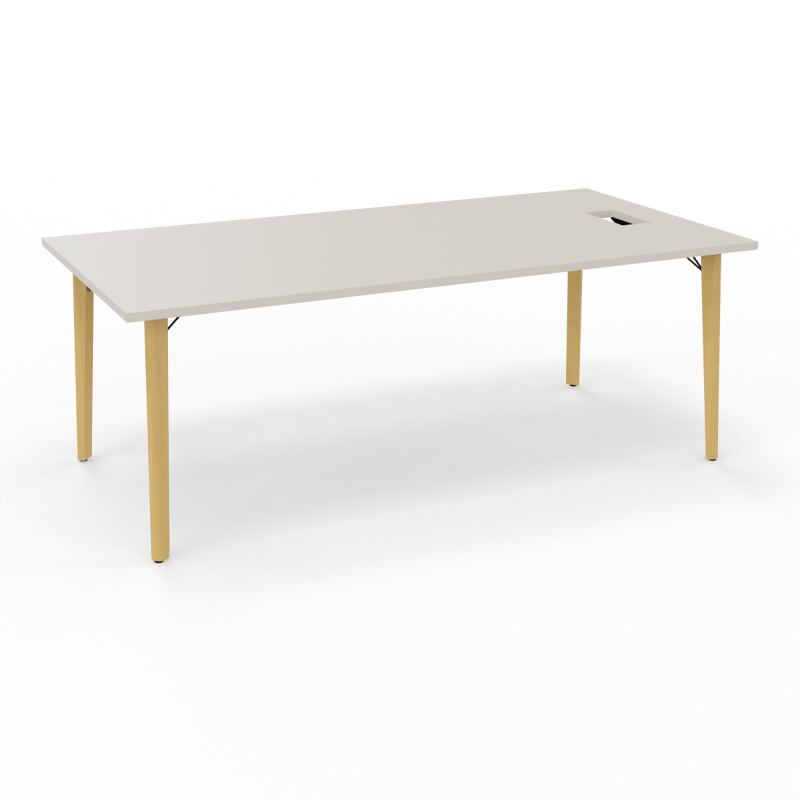 ROBIN T RECT L200xP100 PERCETRAPPE LATERALE SIMPLE ACCES PIED HETRE/METAL+GOULOTTE N5 SG