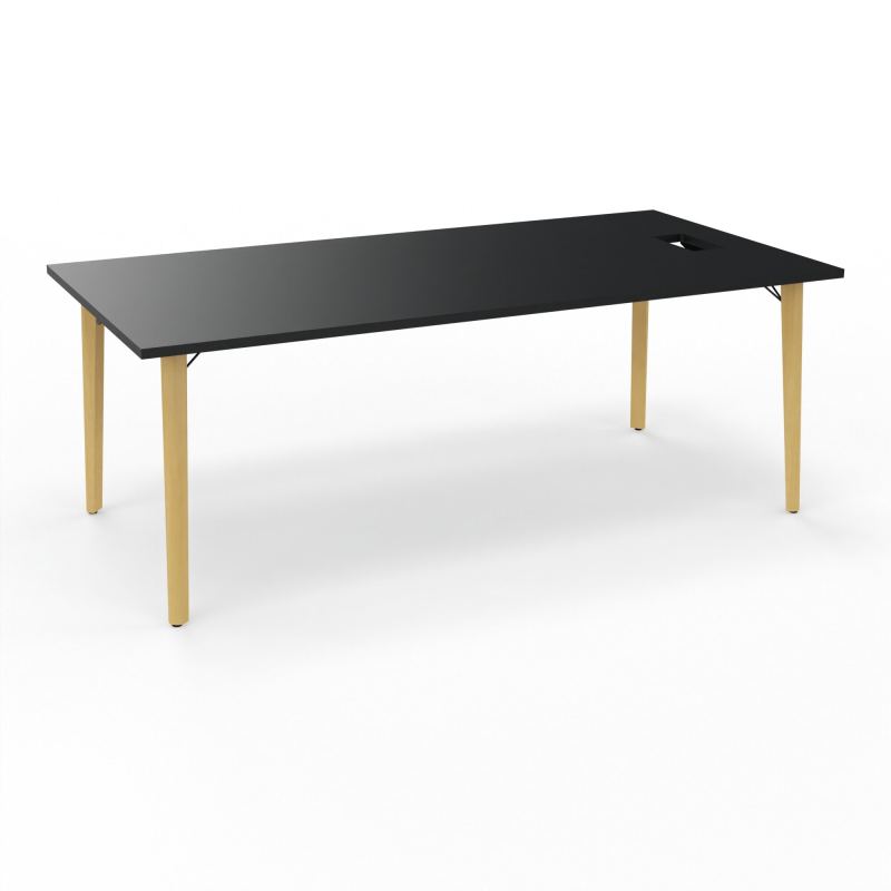 ROBIN T RECT L200xP100 PERCETRAPPE LATERALE SIMPLE ACCES PIED HETRE/METAL+GOULOTTE R9 SG