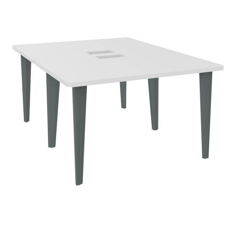 2 BUREAUX RECT L120XP160 PERCES POUR TRAPPE MG SUR PIET FX DONT 2 ELECTRS SU + GOULOTTE M