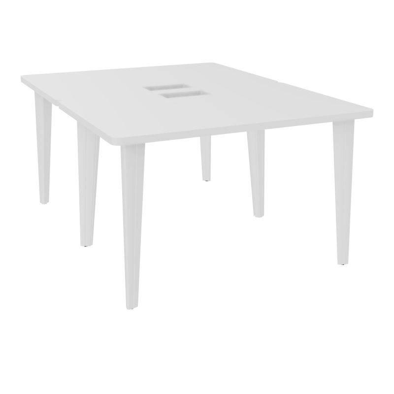 2 BUREAUX RECT L120XP160 PERCES POUR TRAPPE  SUR PIET FX DONT 2 ELECTRS  + GOULOTTE MG ZO