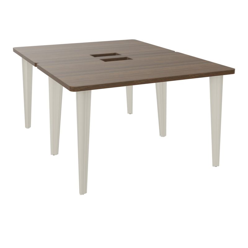 2 BUREAUX RECT L120XP160 PERCES POUR TRAPPE  SUR PIET FX DONT 2 ELECTRS  + GOULOTTE  N6 Z