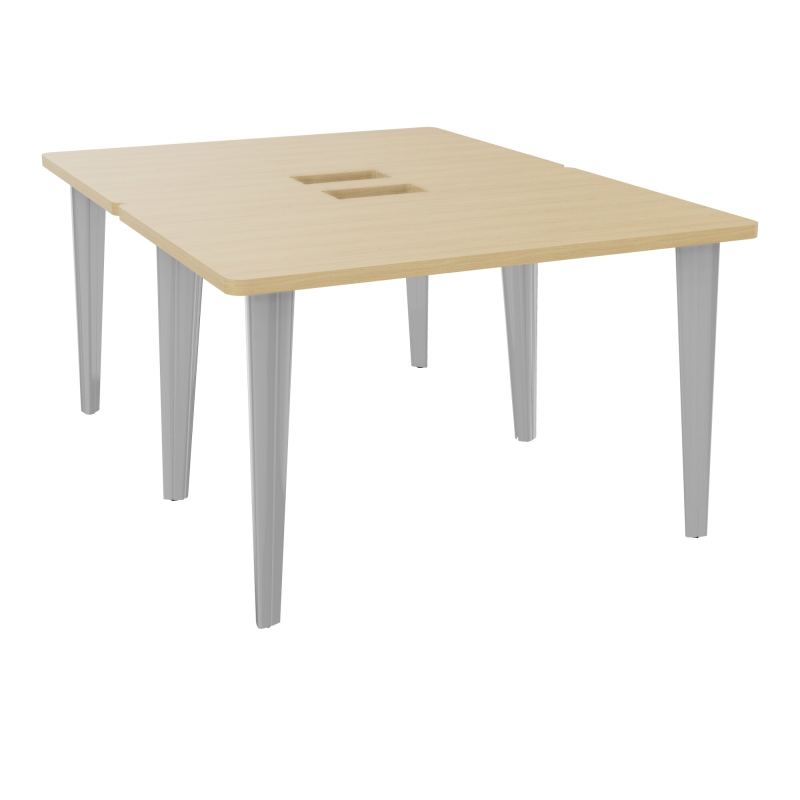 2 BUREAUX RECT L120XP160 PERCES POUR TRAPPE  SUR PIET FX DONT 2 ELECTRS  + GOULOTTE  R1 S