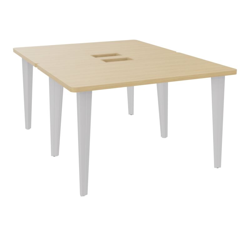 2 BUREAUX RECT L120XP160 PERCES POUR TRAPPE  SUR PIET FX DONT 2 ELECTRS  + GOULOTTE  R1 S