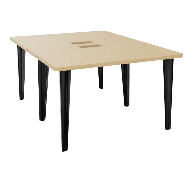 2 BUREAUX RECT L120XP160 PERCES POUR TRAPPE  SUR PIET FX DONT 2 ELECTRS  + GOULOTTE  R1 S