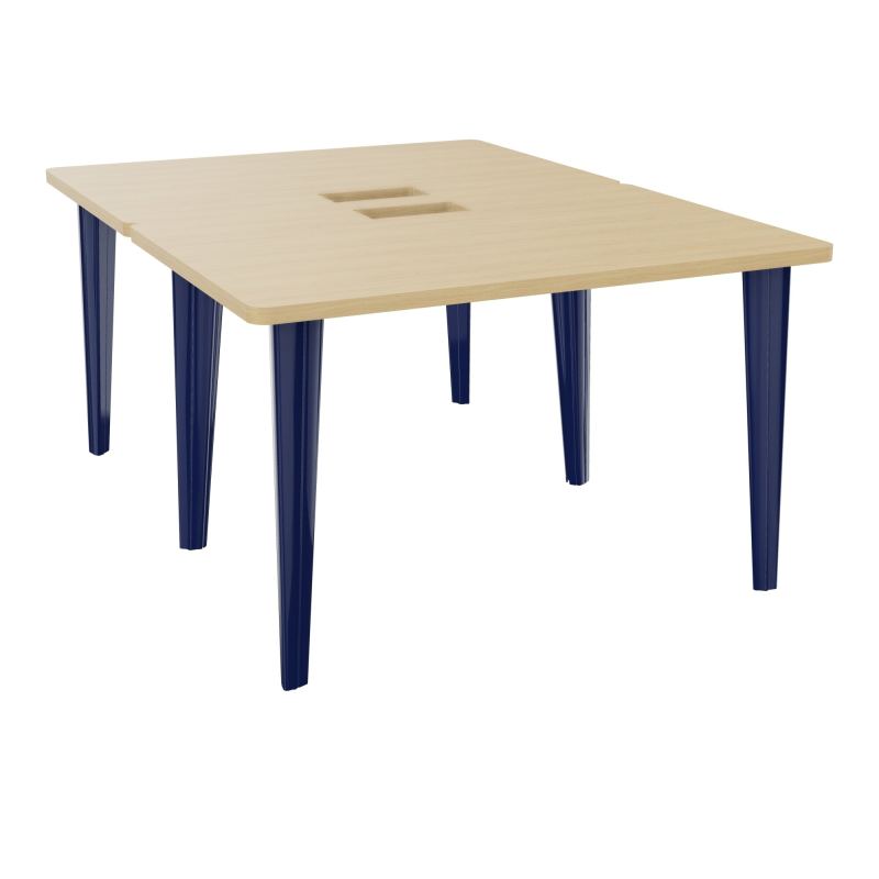 2 BUREAUX RECT L120XP160 PERCES POUR TRAPPE  SUR PIET FX DONT 2 ELECTRS  + GOULOTTE  R1 X