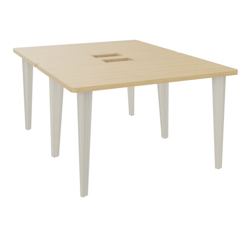 2 BUREAUX RECT L120XP160 PERCES POUR TRAPPE  SUR PIET FX DONT 2 ELECTRS  + GOULOTTE  R1 Z